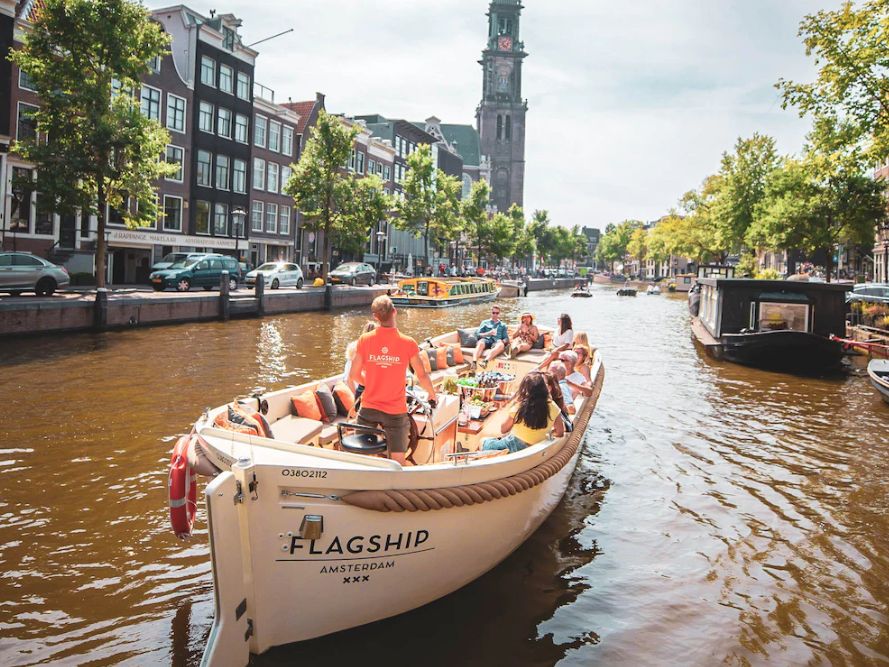 Open rondvaartsloep vanaf Anne Frank Huis