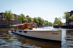 Stern private luxury Amsterdam canal cruise